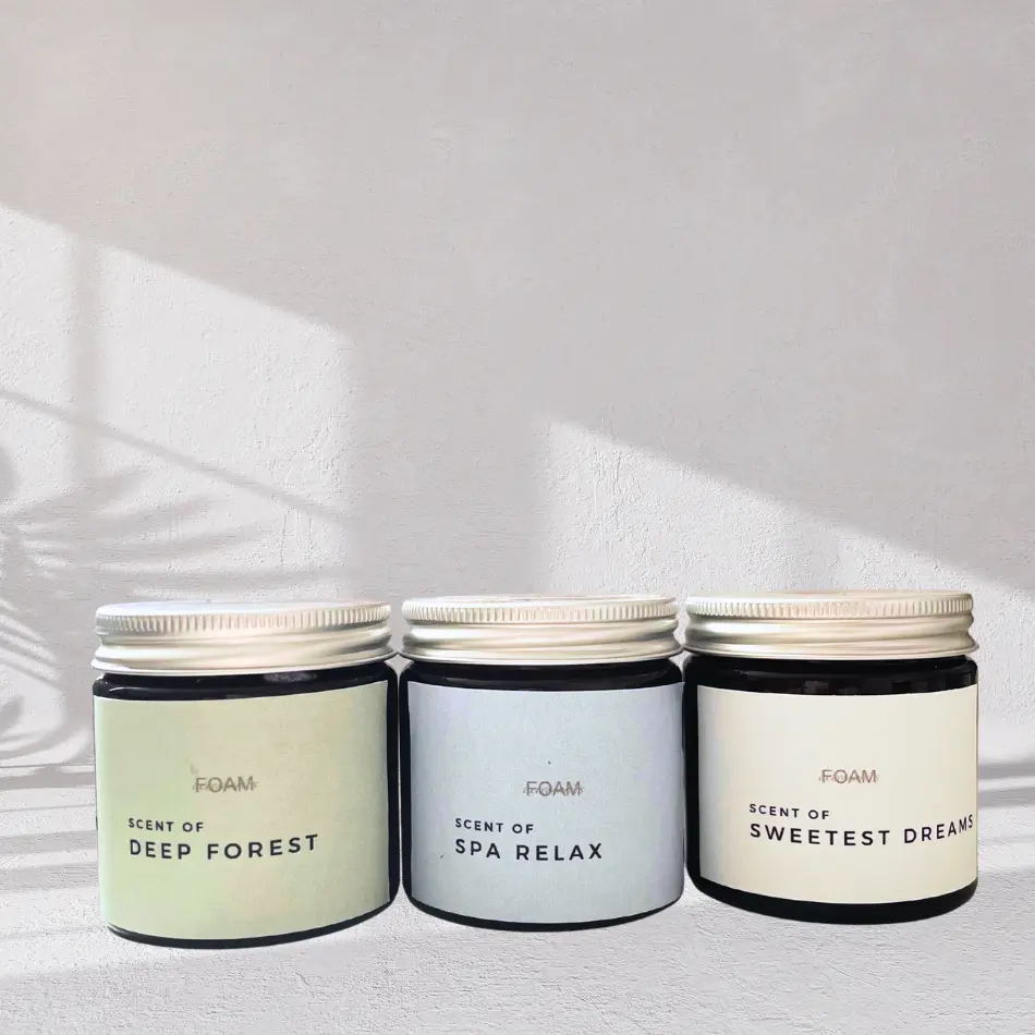 Presentbox Relaxing scents doftljus FOAM Accessories