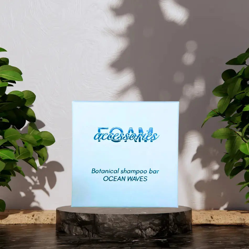 Schampokaka lockigt hår - Ocean Waves Shampoo bar.