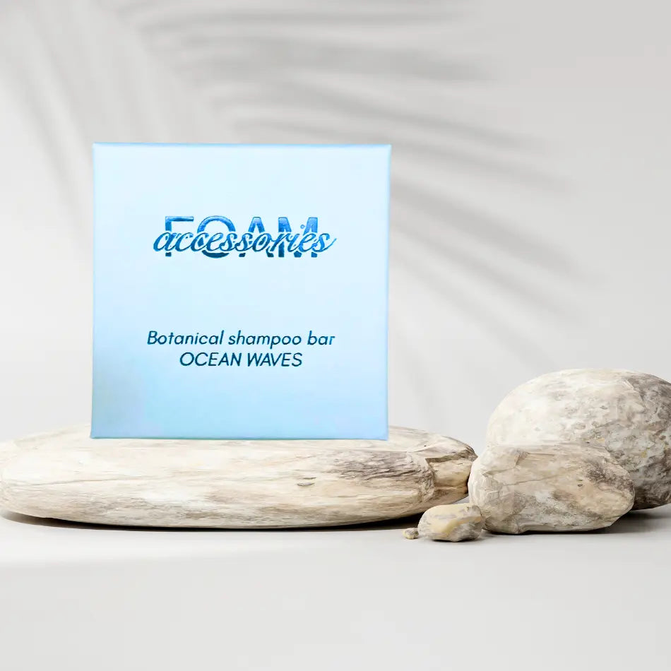 Schampokaka lockigt hår - Ocean Waves Shampoo bar.