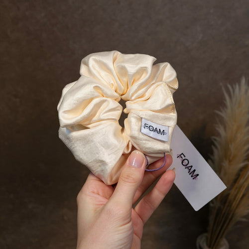 Satin hairtie - Cream white