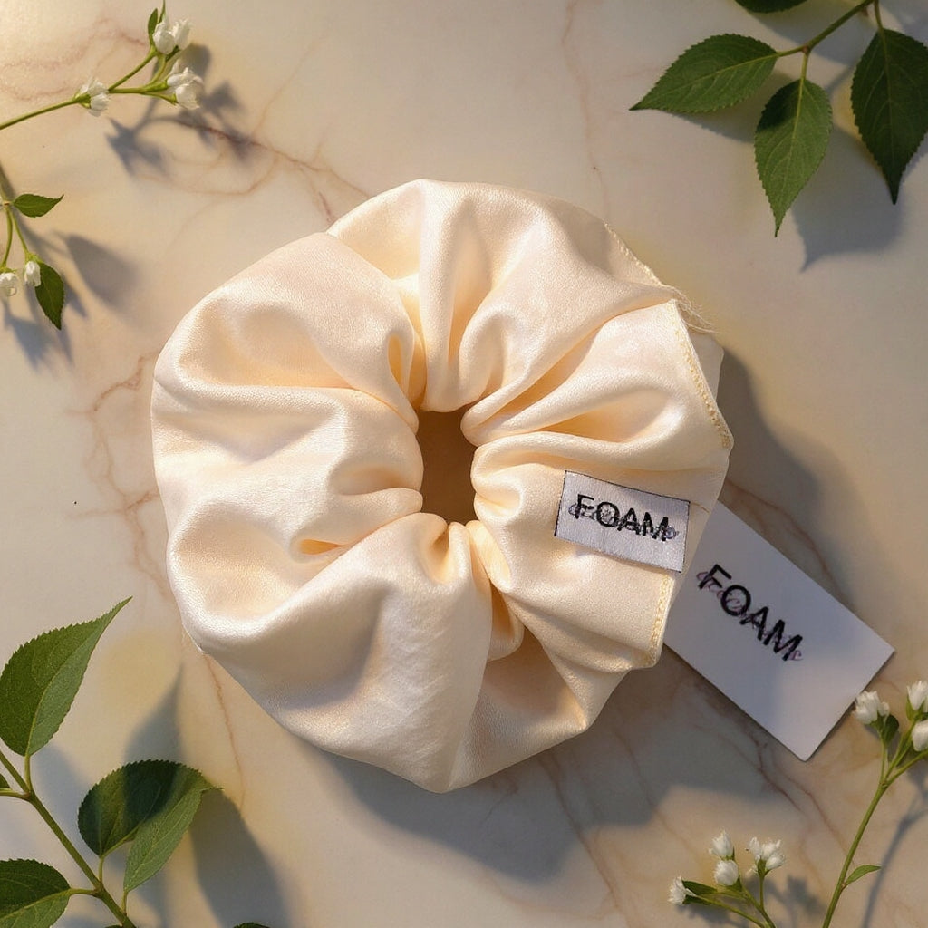 Satinsnodd - Cream white